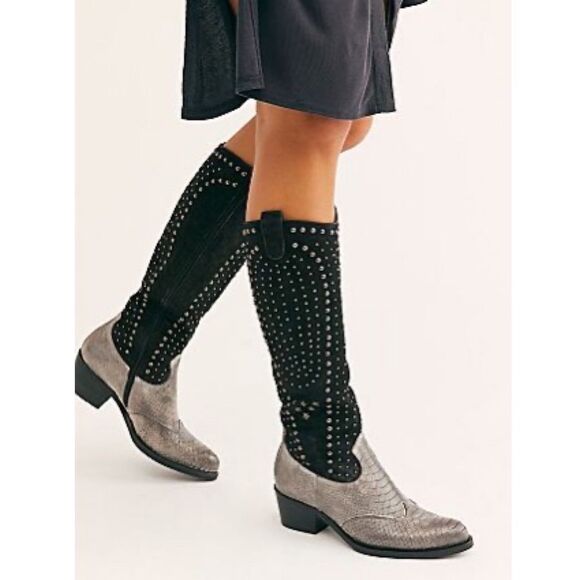 Free People x Jo Ghost Bandera Tall Western Boots - Picture 1 of 7